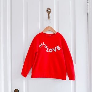 Stella McCartney Red "All is Love" Sweatshirt - Brand Unspecified